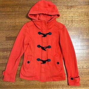 BKE Womens Red Hooded Toggle Jacket